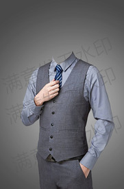 男士西装半身模板形象照