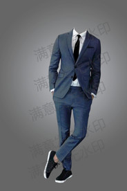 男生全身西装模板职业照