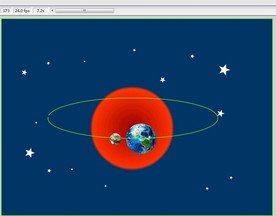 太阳月亮地球的公转和自转10秒