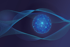 区块链大数据抽象线条蓝色科技背