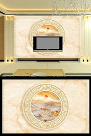 大理石纹理电视背景墙