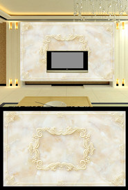 欧式花纹背景墙