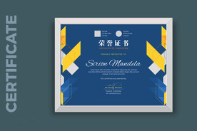 荣誉证书时尚横版证书