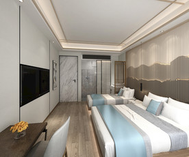 新中式 酒店标间 民宿标间