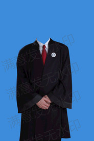 律师袍证件照半身制服