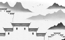 徽派新意境山水画 TIF分层