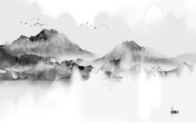 大堂新意境山水画 TIF分层