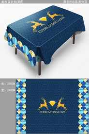 轻奢时尚桌布图案花纹