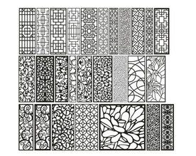 花格 窗花 镂空花纹 屏风 镂