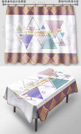 几何抽象桌布窗帘图案花纹