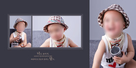 儿童影楼宝贝写真相册模板海报图