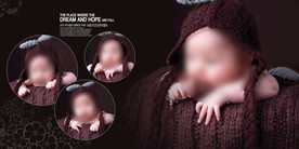 儿童影楼宝贝写真相册模板海报图