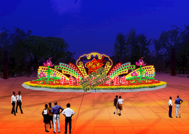 绿雕设计 花坛设计 绿雕效果图