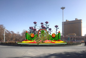 绿雕设计 花坛设计 绿雕效果图