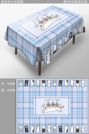 可爱猫咪卡通桌布