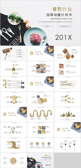 餐饮行业招商加盟计划PPT