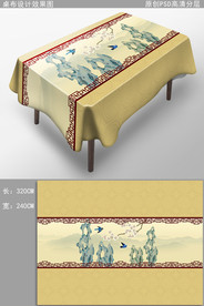 新中式桌布中国风布艺