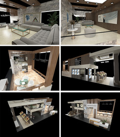 现代风格混搭展厅