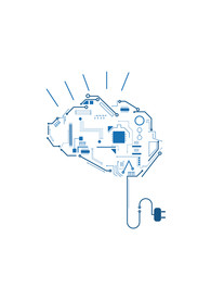 科技元素电路板大脑