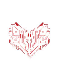 科技元素电路板心形