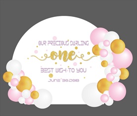 宝宝宴合影区舞台背景设计