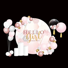 成人生日派对合影舞台背景设计