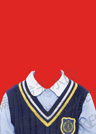 男孩学院风证件照模板