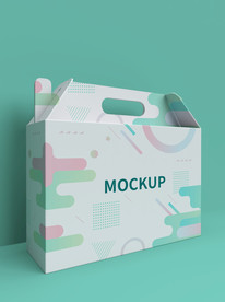 卡扣包装盒样机智能贴图