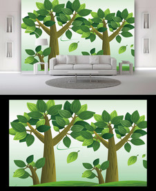 大树背景墙