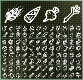 矢量商超果蔬标识系列