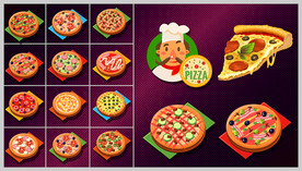 矢量卡通披萨系列