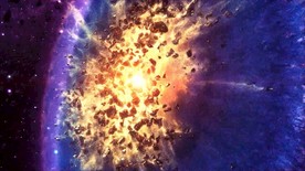 宇宙深空陨石撞击视频素材