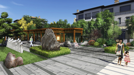 中式景观广场中心节点