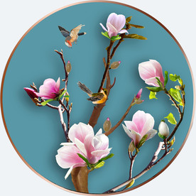 原创高清玉兰花装饰画壁画