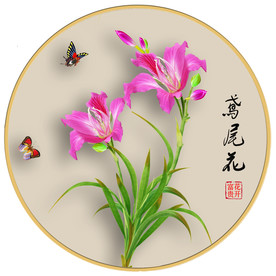 原创高清鸢尾花装饰画壁画