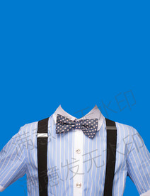 小男孩领结吊带证件照换衣服
