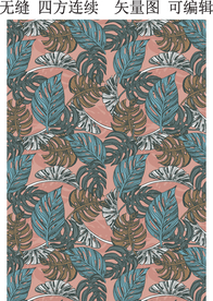 夏季花卉植物印花带风情花卉图案