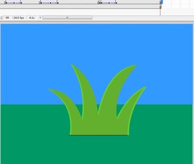 flash绘制植物随风摆动的动