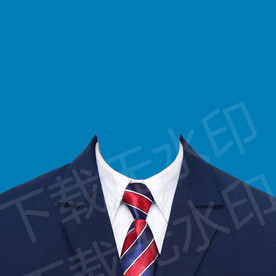 小男孩西装领带证件照模板