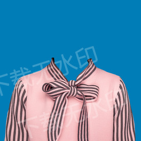 小女孩粉色衬衫衣服证件照