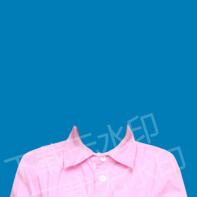 粉色半身证件照衣服模板