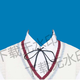 白色衣服证件照模板