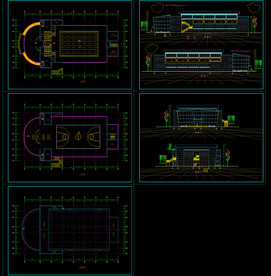 二层室内体育馆建筑设计图