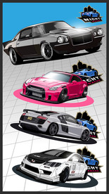 矢量手绘街头飚车系列