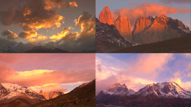 夕阳雪山梅里雪山