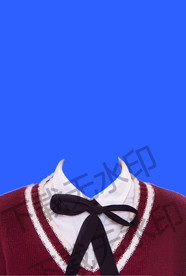 女生衣服毛衣证件照