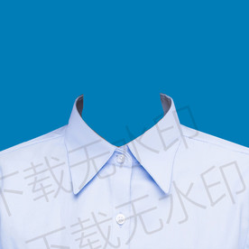 蓝色衬衫模板寸照
