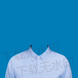 蓝色衬衫寸照