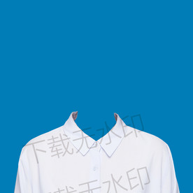 女生白色衬衫证件照