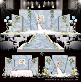 蓝色系婚礼